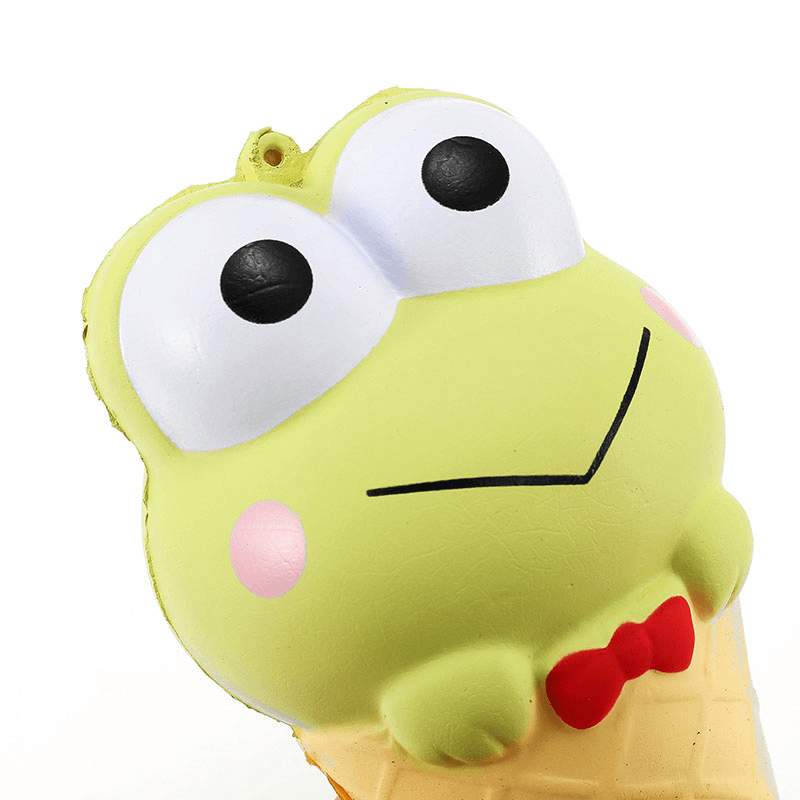 Yunxin Squishy Ice Cream Cone Cartoon Frog Pudding Puppy Cute Collection Gift Decor Soft Toy