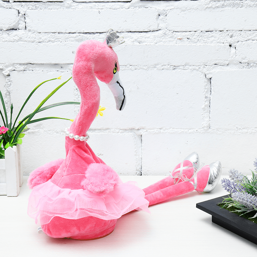 Flamingo singender tanzender Haustiervogel 50 cm 20 Zoll Weihnachtsgeschenk gefülltes Plüschtier süße Puppe