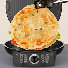 LIVEN LR-X2901 Elektrischer Backform-Crêpe-Maker, 1200 W, Knopfsteuerung, drei Gänge, Feuerkraft aus ökologischer Kette