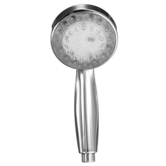 Chrome Bathroom Handheld ABS LED Shower Head 7 Color Changing Water Glow Light