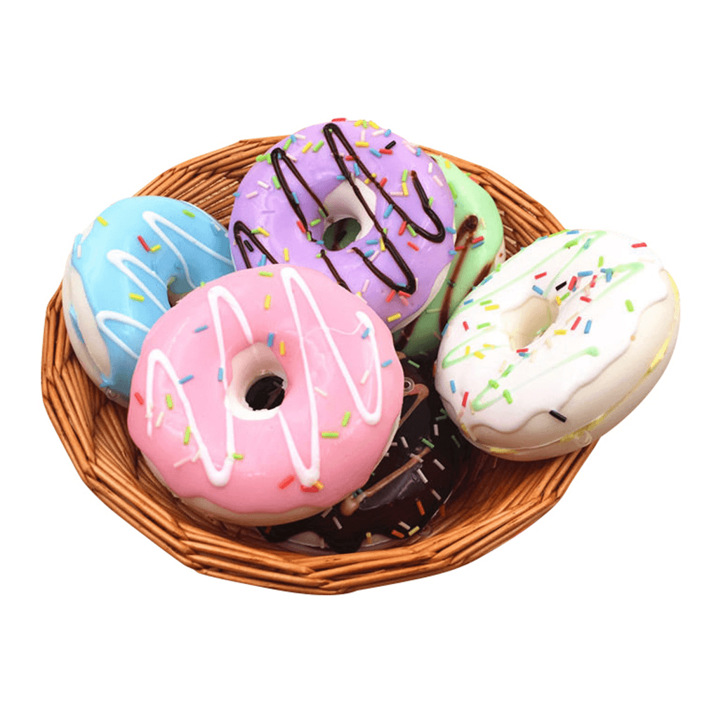 10Cm Cute Donuts Big Bread Charms Kawaii Squishy Soft Bag Keychain Straps Decor