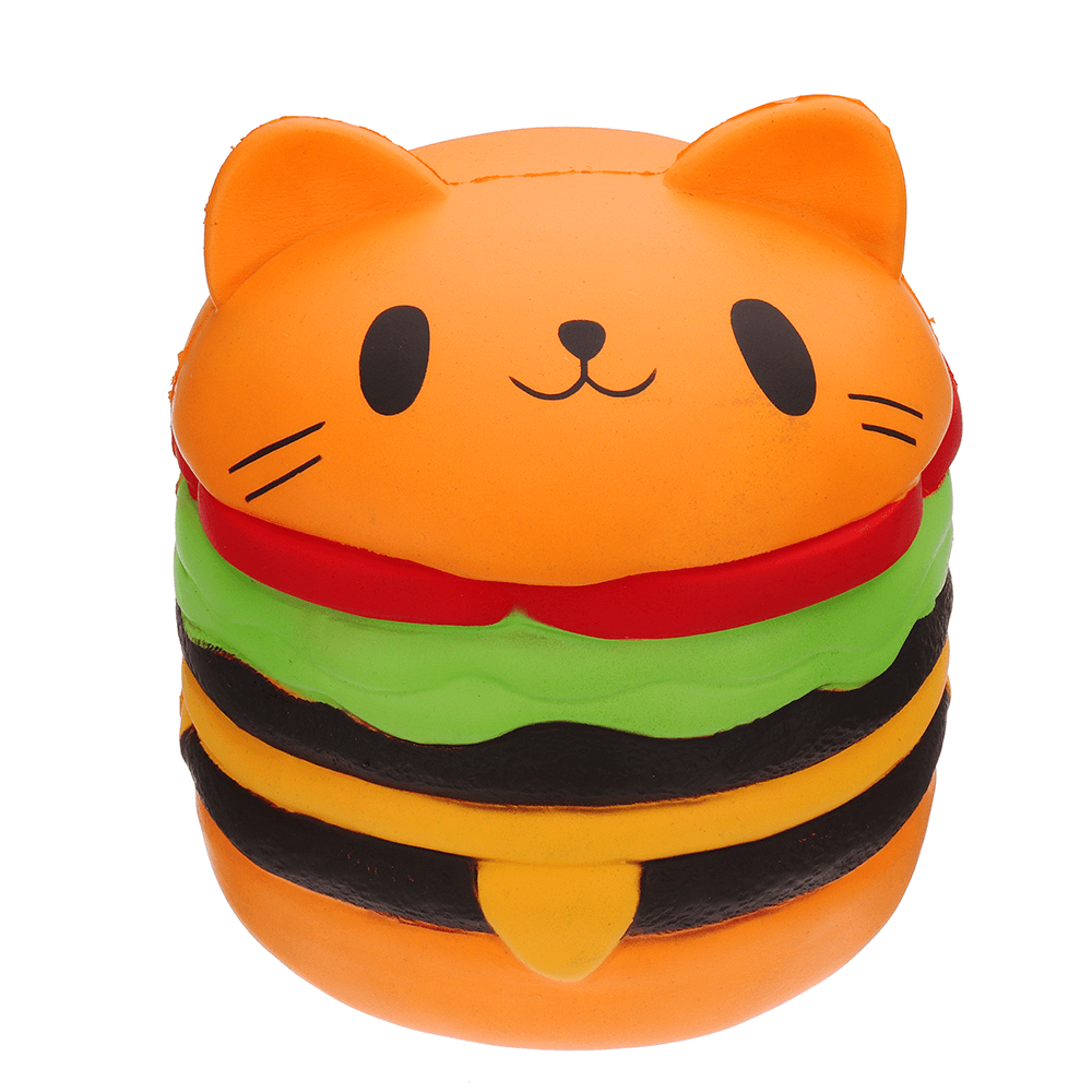 Sanqi Elan Huge Cat Burger Squishy 8.66'' Humongous Jumbo 22CM Soft Slow Rising with Packaging Gift Giant Toy