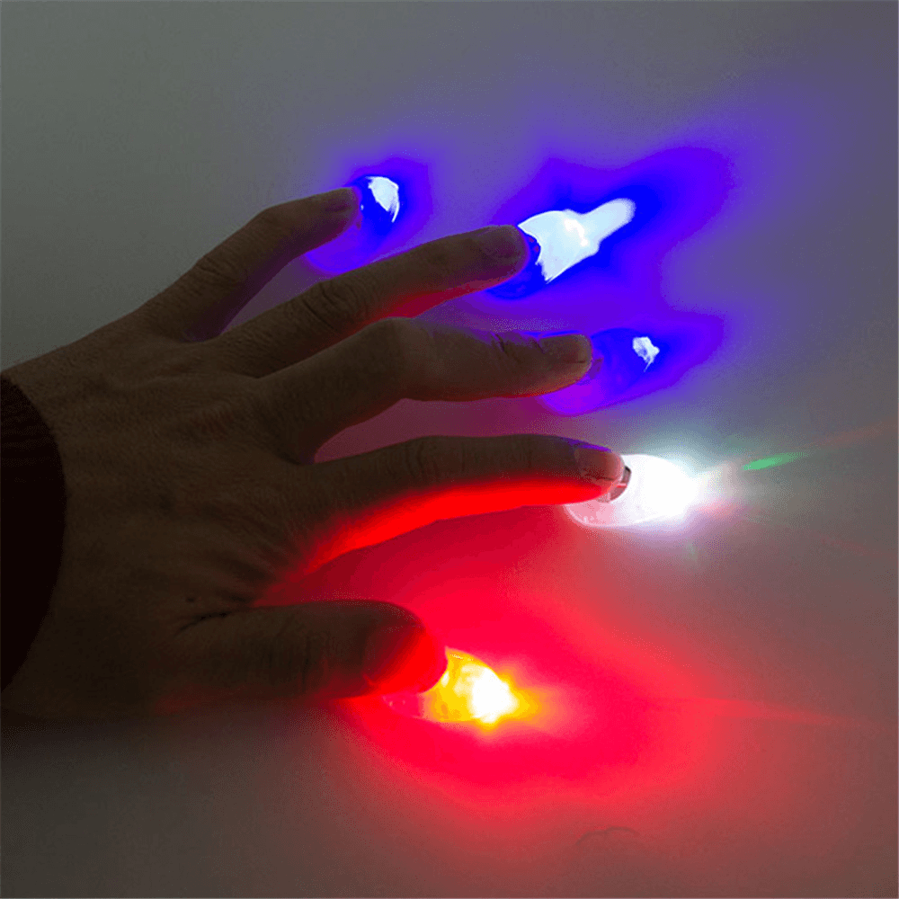 LED Finger Lichter Tricks Finger Licht Daumen Licht Finger Streich Spielzeug Werkzeug für Halloween