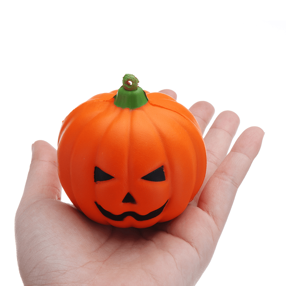 3PCS 7CM Squishy Simulation Random Halloween Slow Rising Smile Pumpkin Squishy Fun Toys Decoration