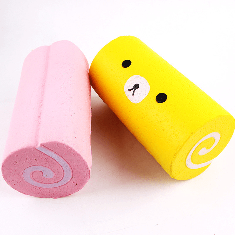 Squishy Jumbo Swiss Cake Roll 15Cm Slow Rising Cute Kawaii Bear Cake Collection Gift Decor Toy