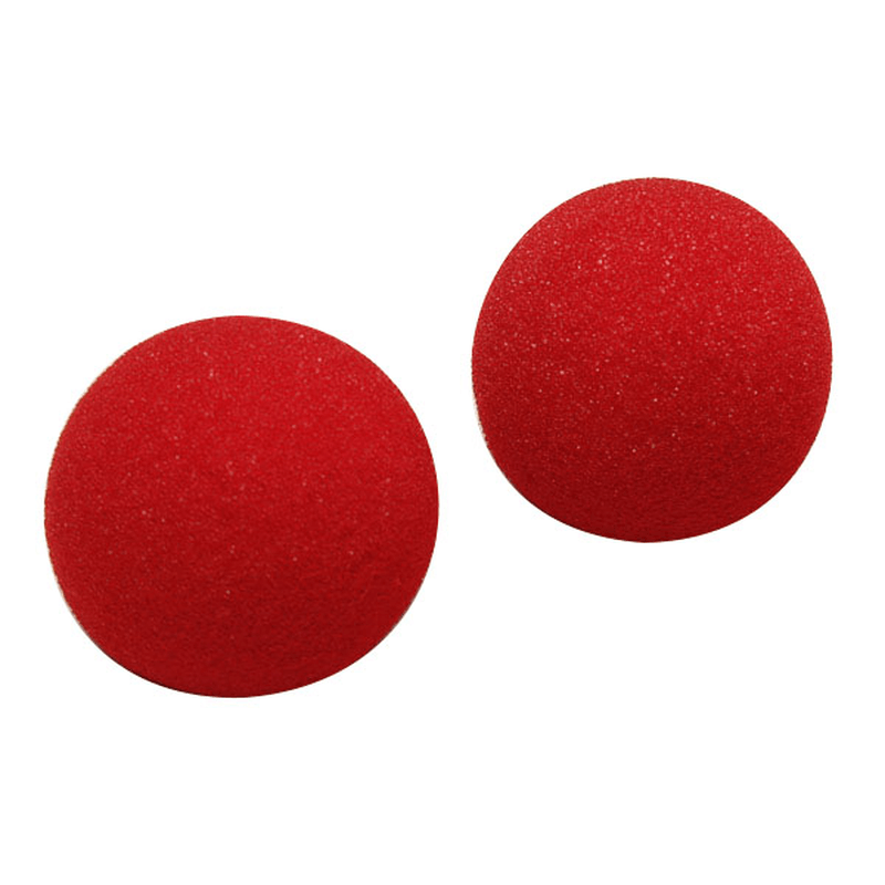 2PCS Close up Magic Street Trick Soft Sponge Ball Props Clown Nose