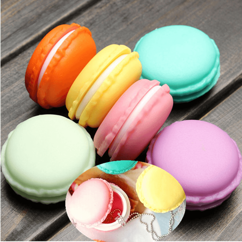 Süße Bonbonfarbene Macaron-Mini-Geburtstags-Geschenkbox, wasserdichte Aufbewahrung, Schmuck, Ringe, Pillendose