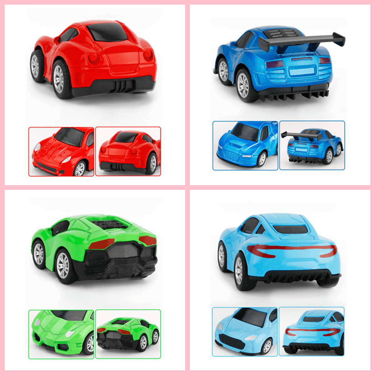 Nordic Traffic Parking Scene Map Pull Back Mini Toy Car Model Educational Children Cartoon Toys Gifts