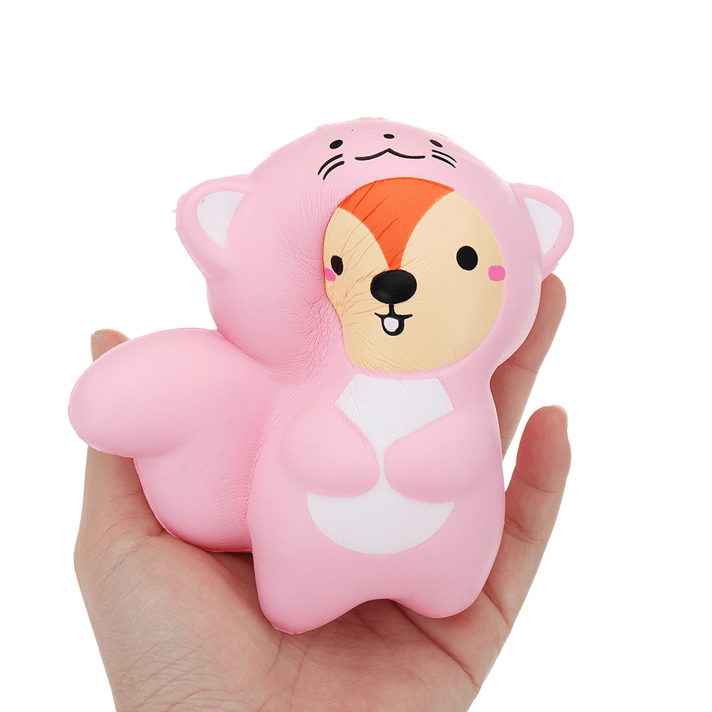 Tail Bear Squishy 10.5 * 11CM Levantamiento lento con empaque Colección Regalo Juguete suave