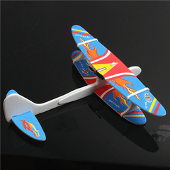 Electric DIY Assembly Foam Hand Throw Airplane Model USB Rechargeable Slewing Airplane Outdoor Toy for Kids Gift