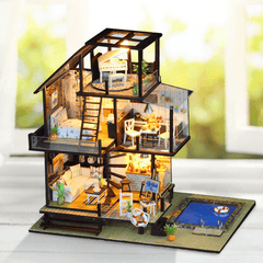 Iie Create K048 Seattle Holiday DIY Assembled Cabin Creative with Furniture Indoor Toys