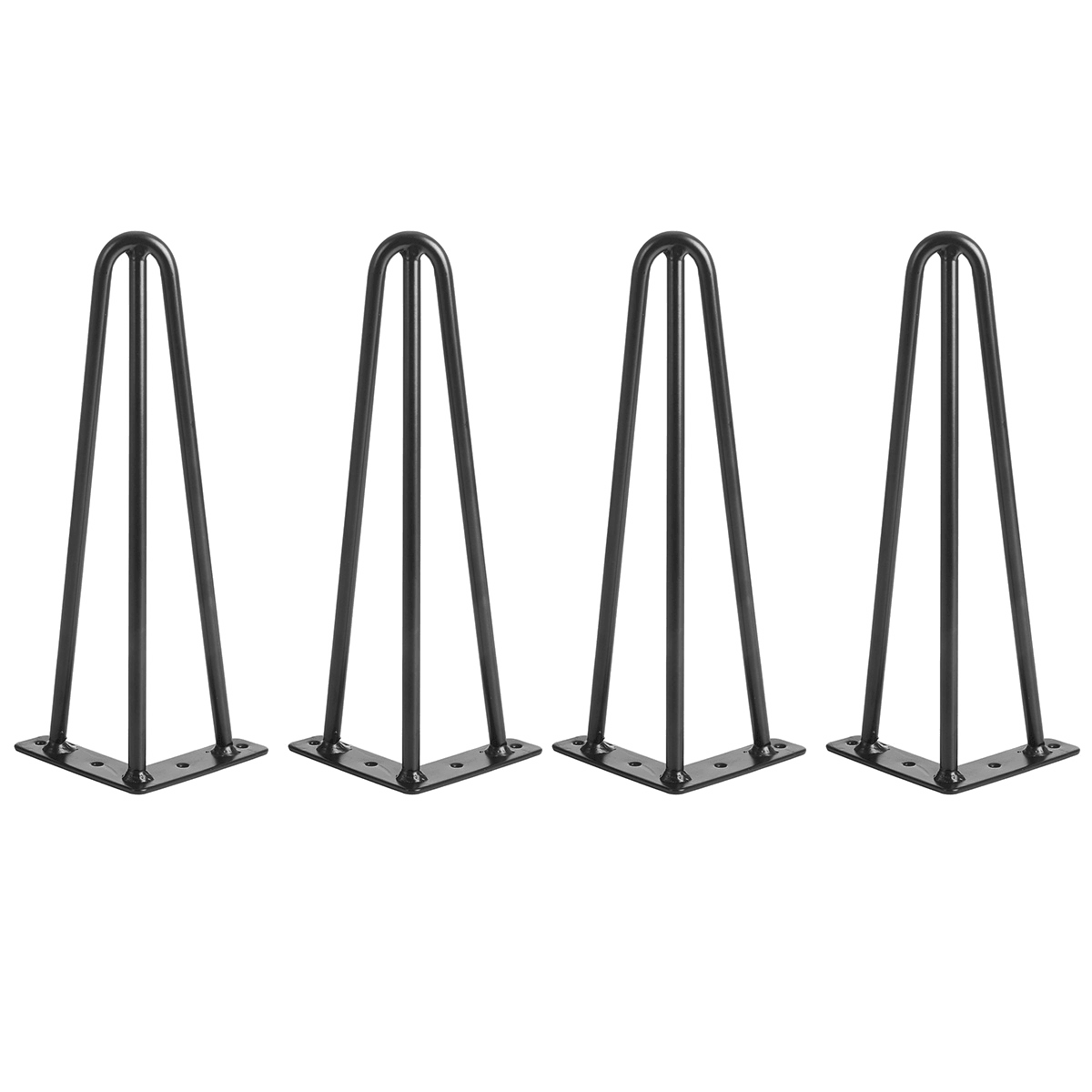 4Pcs Hairpin Legs Set Simple Triangle Shape Metal 3 Rods Desk Chair DIY Leg Accessories Set for Home Office Decoration