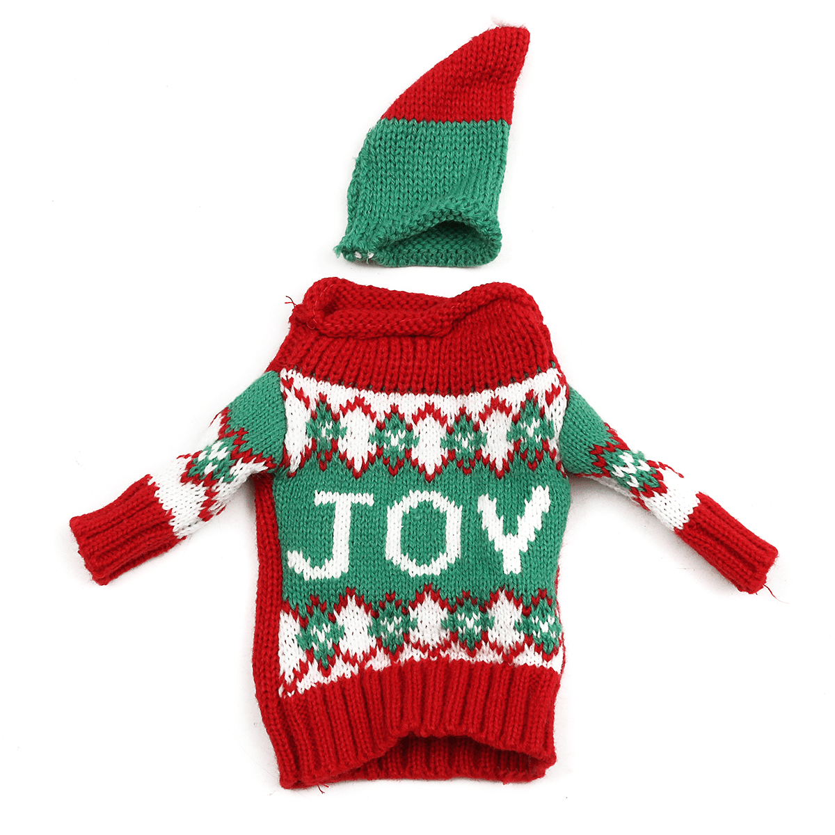 Christmas Knitted Sweater Lid Hat Wine Bottle Cover Wrap Bag Xmas Decoration