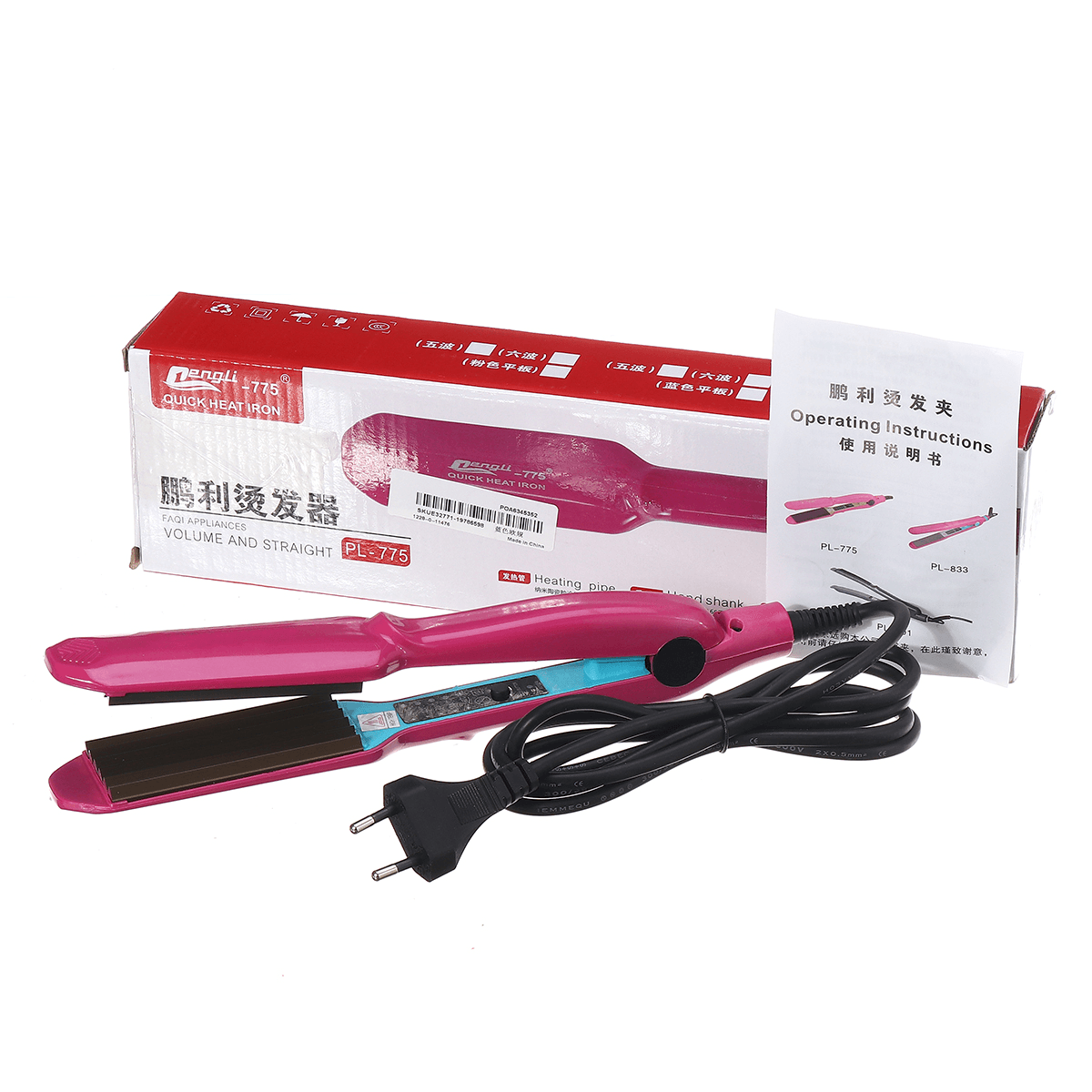 110--240V Curly Iron Ceramic Hair Curler Curling Iron