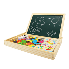 Wooden Magnetic Double-Sided Drawing Board Blocks Children Early Education Toys