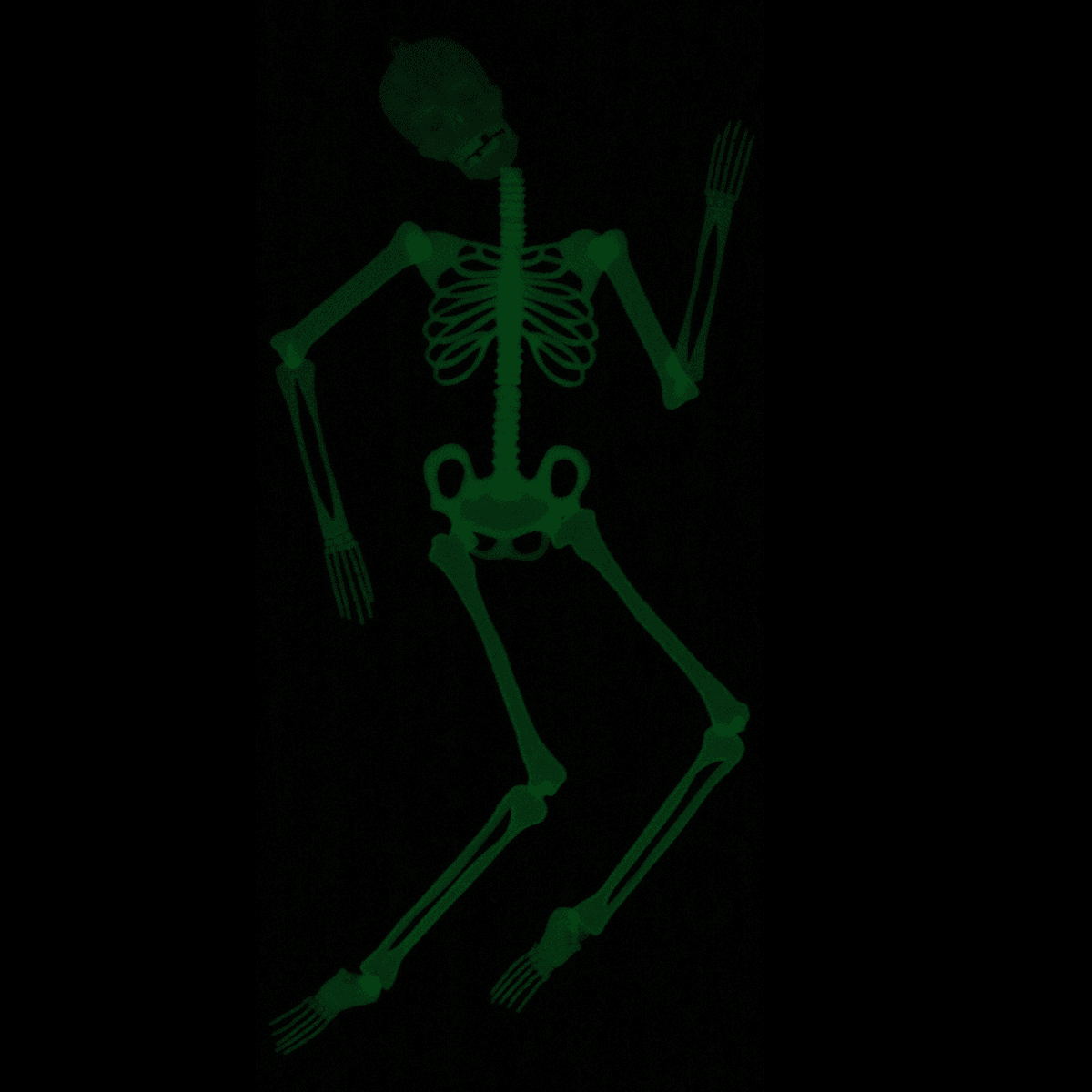 32/90/150CM Halloween Luminous Skeleton 360° Rotatable Joint with Light Effect Toy for Halloween Horror Props House Decoration