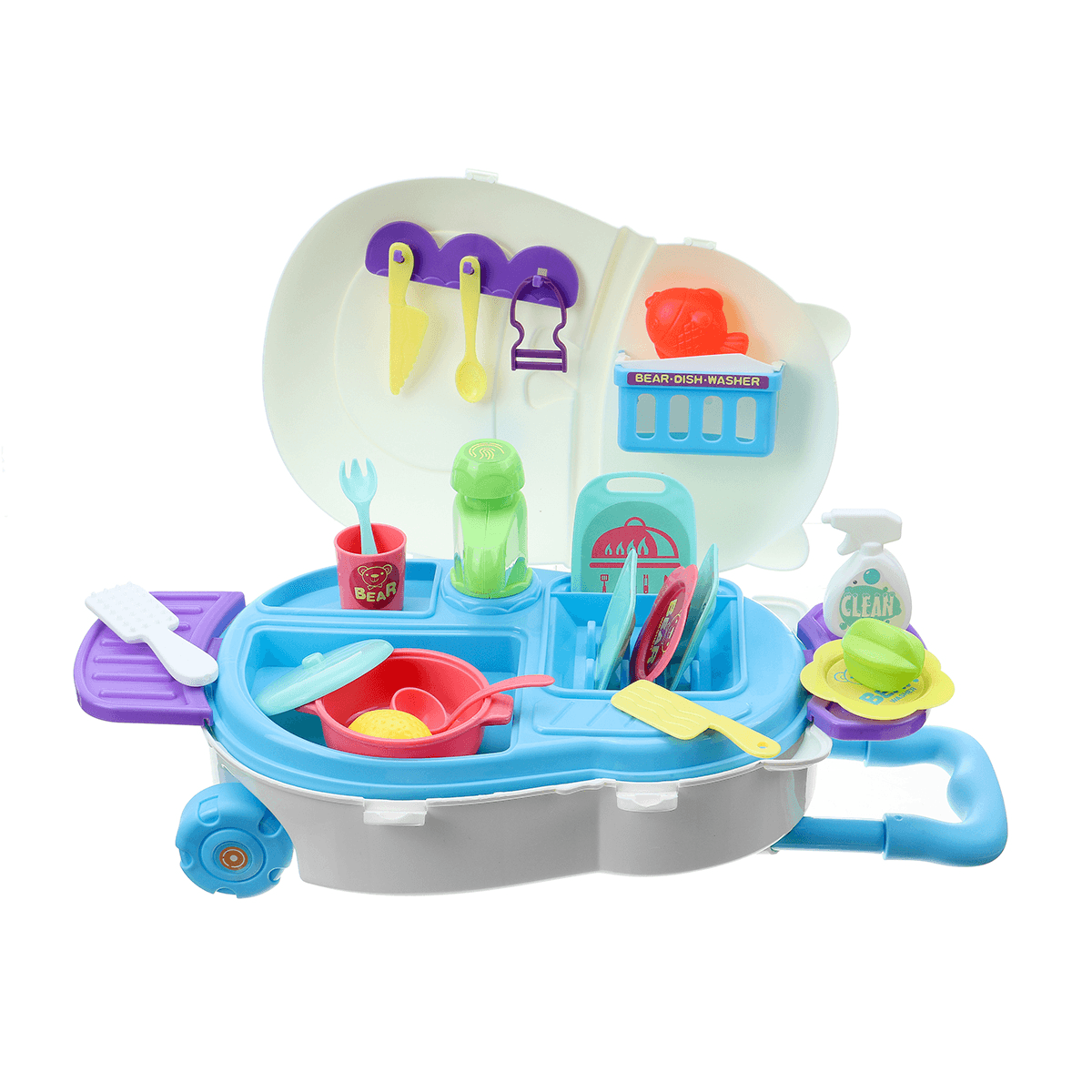 Kids Kitchen Dishwasher Playing Sink Dishes Toys Play Pretend Play Toy Set