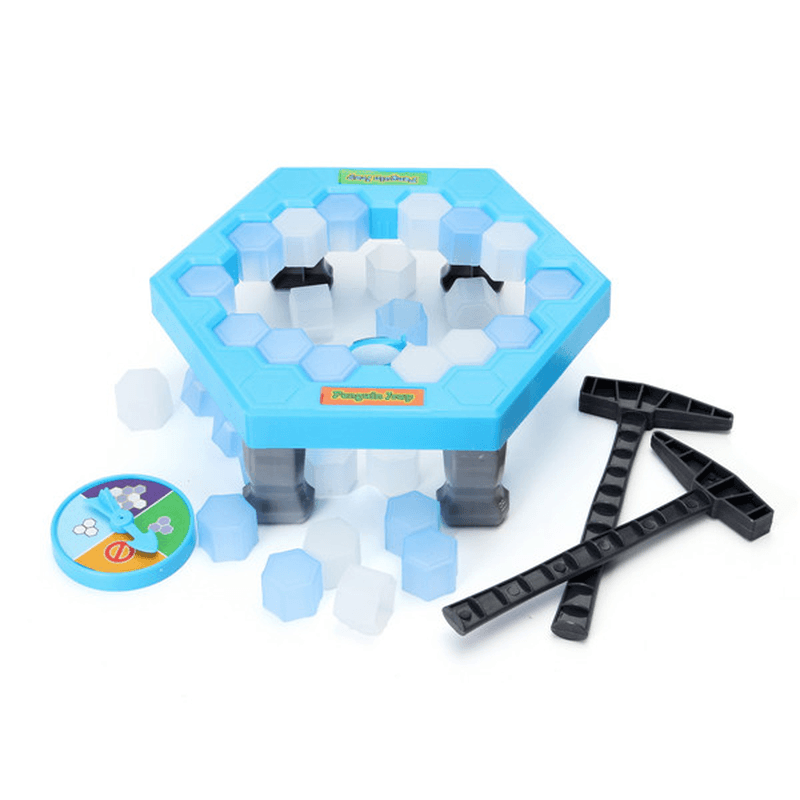 FUNTOK save Penguin Ice Kids Puzzle Game Break Ice Block Hammer Trap Party Toy Pretend Icebreaker