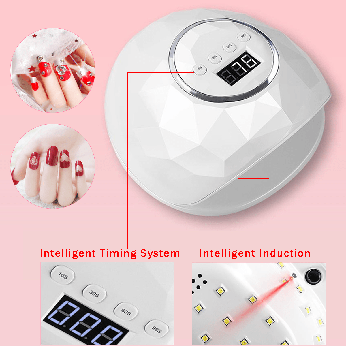 Professional SUN X5 plus UV LED Lamp 54W Nail Dryer with Auto Sensor LCD Display 36 LED Nail Dryer Lamp for Manicure Gel