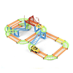 80/91/140Pcs DIY Assembly Electric ABS Track Car Model Set Puzzle Educational Toy for Kids