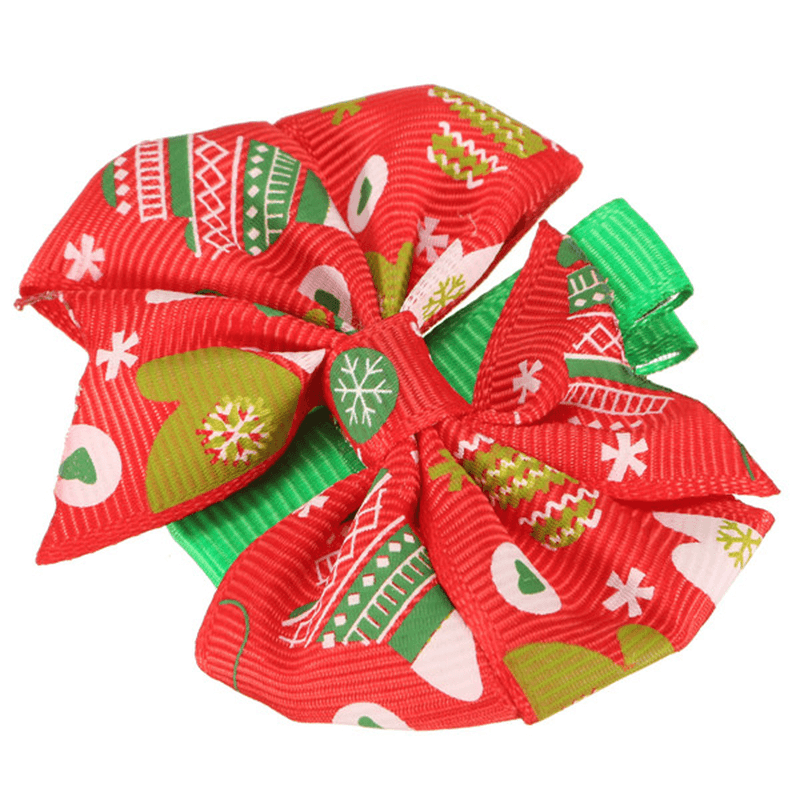 Lovely Girls Baby Horquillas de Navidad Bowknot Pinzas para el cabello Accesorios de Navidad 6 Patrones diferentes