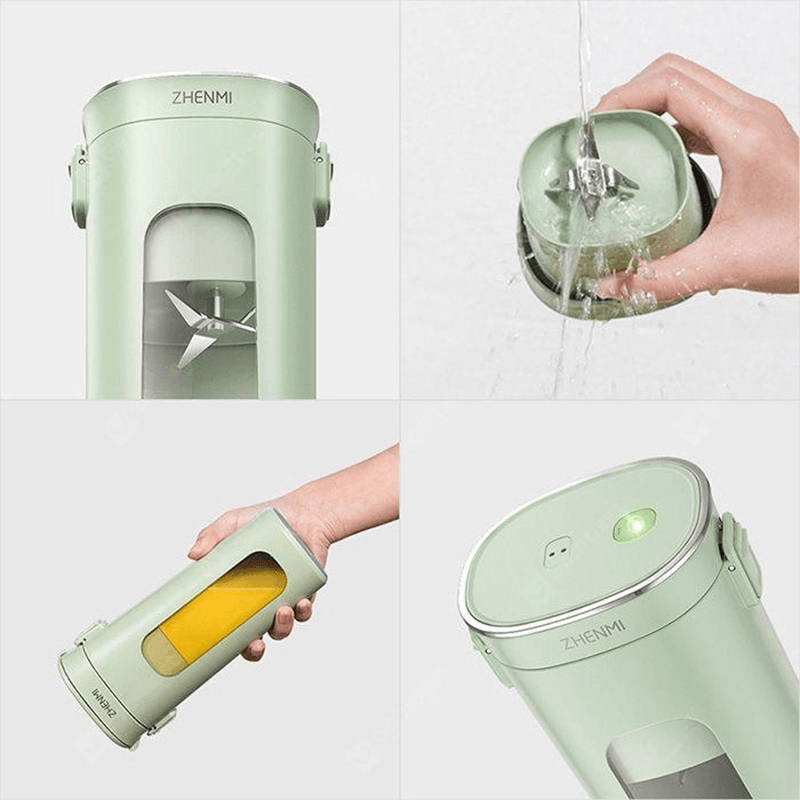 ZHENMI Mini Wireless Vacuum Portable Juicer Cup Blender from USB Charging Vacuum Preservation