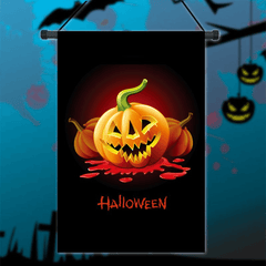 30X45Cm Halloween Polyester Demon Pumpkin Flag Garden Holiday Decoration