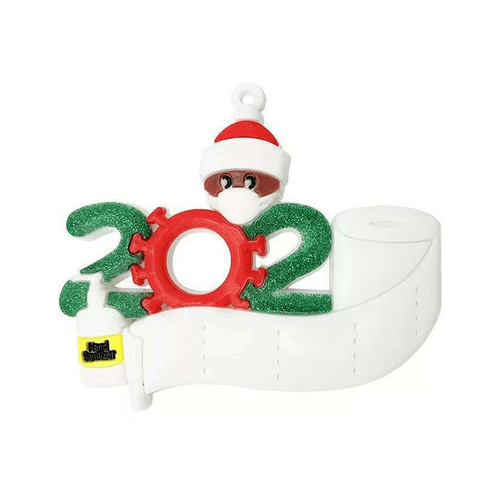 2020 Christmas Figurine Ornaments Xmas Tree Santa Claus Black Snowman Pendants Thanksgiving for Gift Home Decorations