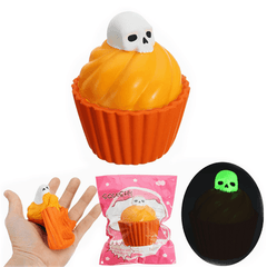 Yunxin Squishy Pumpkin Puff Cake Glow in Dark Halloween Slow Rising mit Verpackung Collection Gift