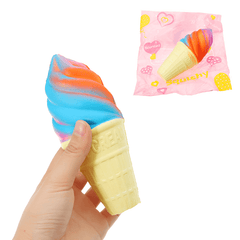 Colorful Ice Cream Squishy 14.5*6Cm Slow Rising with Packaging Collection Gift Soft Toy