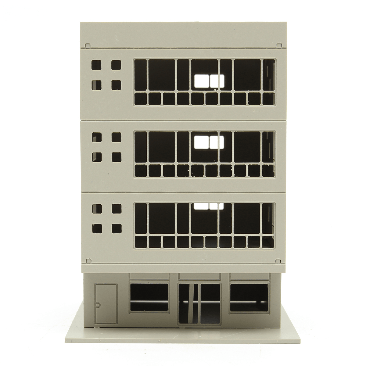 Outland Models Railway Modern 4-Story Office Building Unpainted 1:160 for GUNDAM