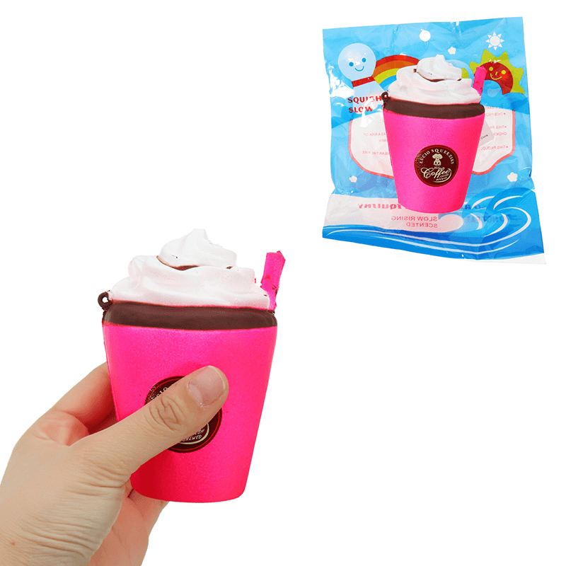 Milk Tea Ice Cream Cup Squishy 11CM Slow Rising with Packaging Coffee Cappuccino Collection Gift