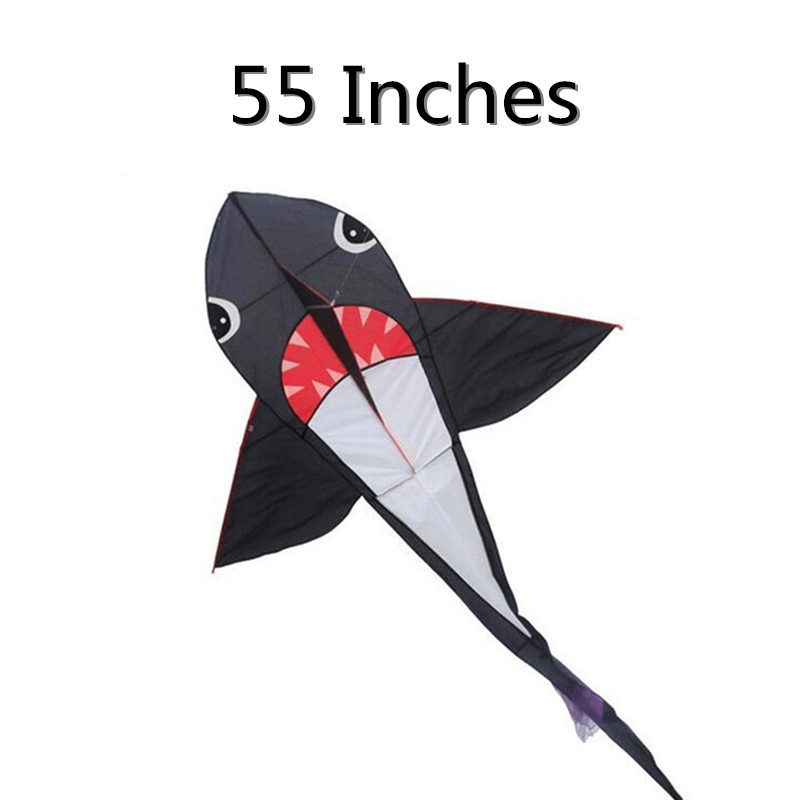 55/77 Zoll großes Shark Kite Kid Outdoor-Spielspielzeug ohne Schnuraufwickler