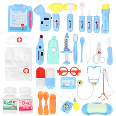 35 Pcs Simulation Medical Role Play Pretend Doctor Game Equipment Set Educational Toy with Box for Kids Gift