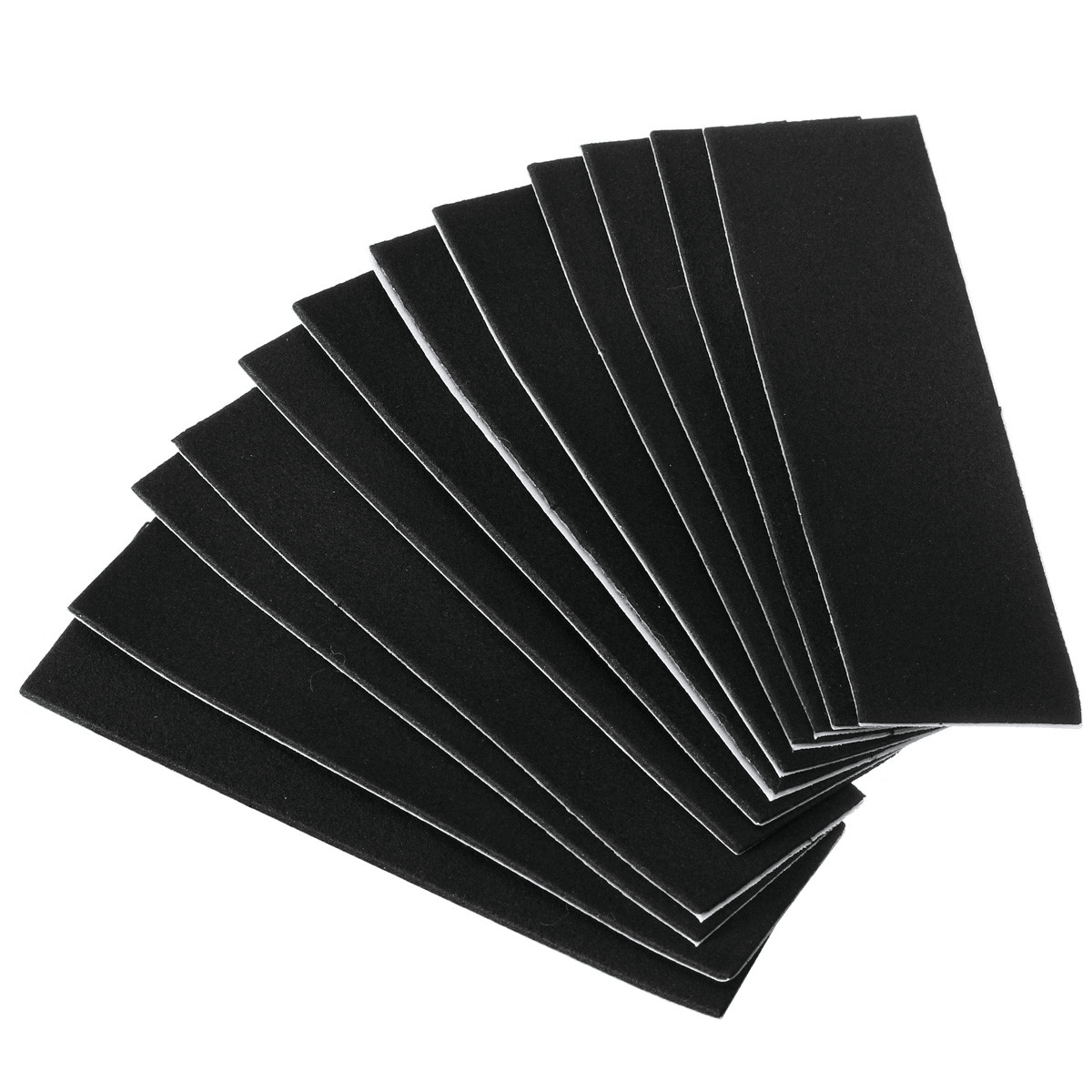 12Pcs 110Mm X 35Mm Black Wooden Fingerboard Skateboard Foam Grip Tape Stickers