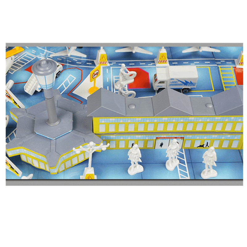 200 Pcs Set Simulation Airport Scene Toy Set Aircraft Model Children'S Toys Gift Decora