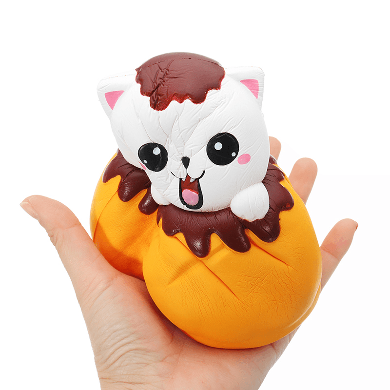 Leilei Squishy Jumbo Puff Cat Kitten Slow Rising Original Packaging Soft Collection Gift Decor Toy