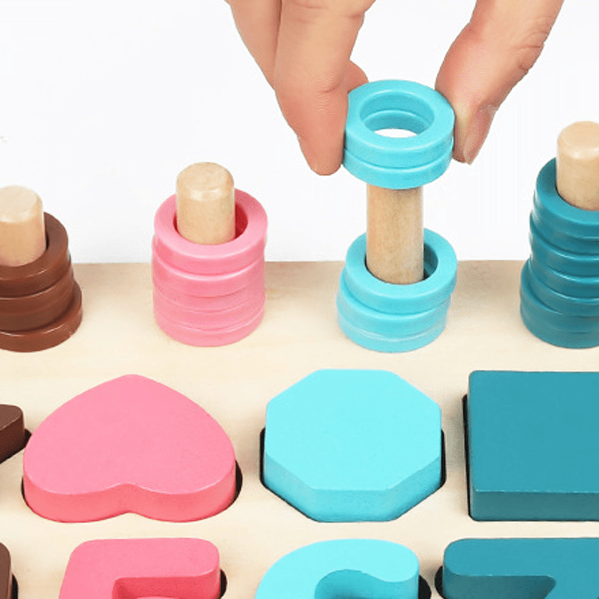 MATH Toy Board/Math Toy Board/Wooden Toys Rings Montessori Math Toys Counting Board Preschool Learning Gift