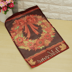 12.5''X18'' Fall Wreath Garden Flag Welcome Autumn Leaves Floral Briarwood Lane Decorations