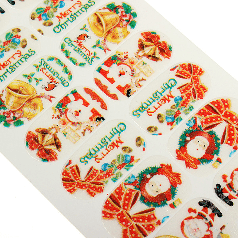 Christmas Nail Art Decoration Transfer Manicure Tips Decal Stickers