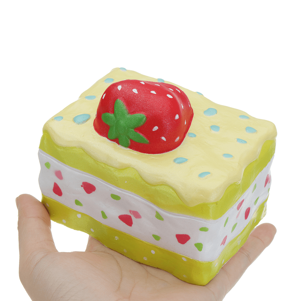 Kiibru Strawberry Mousse Cake Squishy 10*8*8.5CM Licensed Slow Rising with Packaging Collection Gift