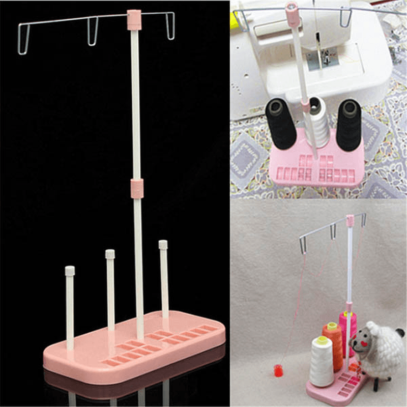 Pink Three Spool Thread Stand Holder Household Sewing Machine Accessories