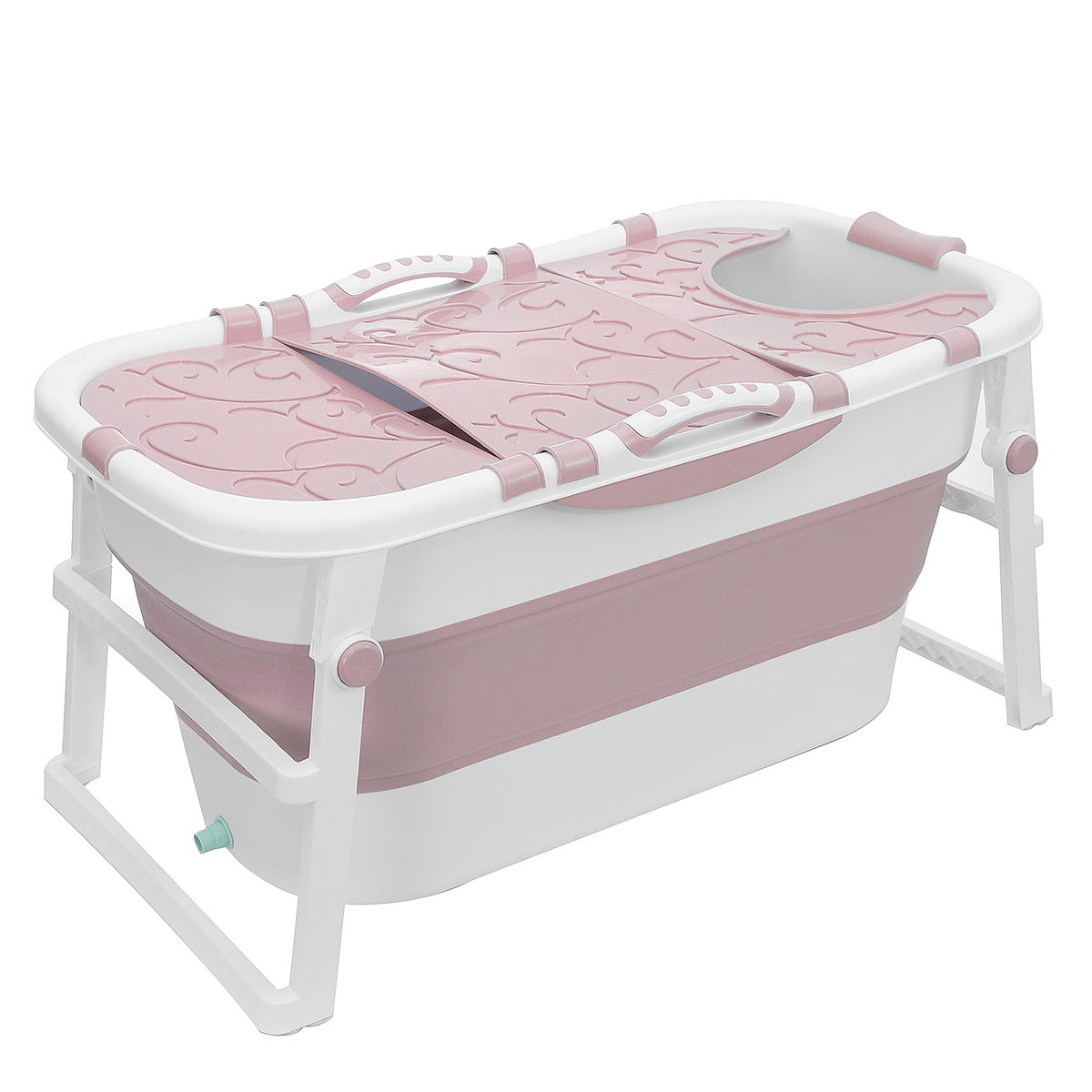 107 x 59 x 53 cm, zusammenklappbare Badewanne, tragbares Badezimmer, große Kapazität, PVC-Badewanne, Whirlpool