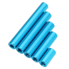 Suleve™ M3AR7 M3 Abstandsbolzen aus Aluminiumlegierung, 10–35 mm, blaue runde Abstandshalter für Leiterplatten, 10 Stück