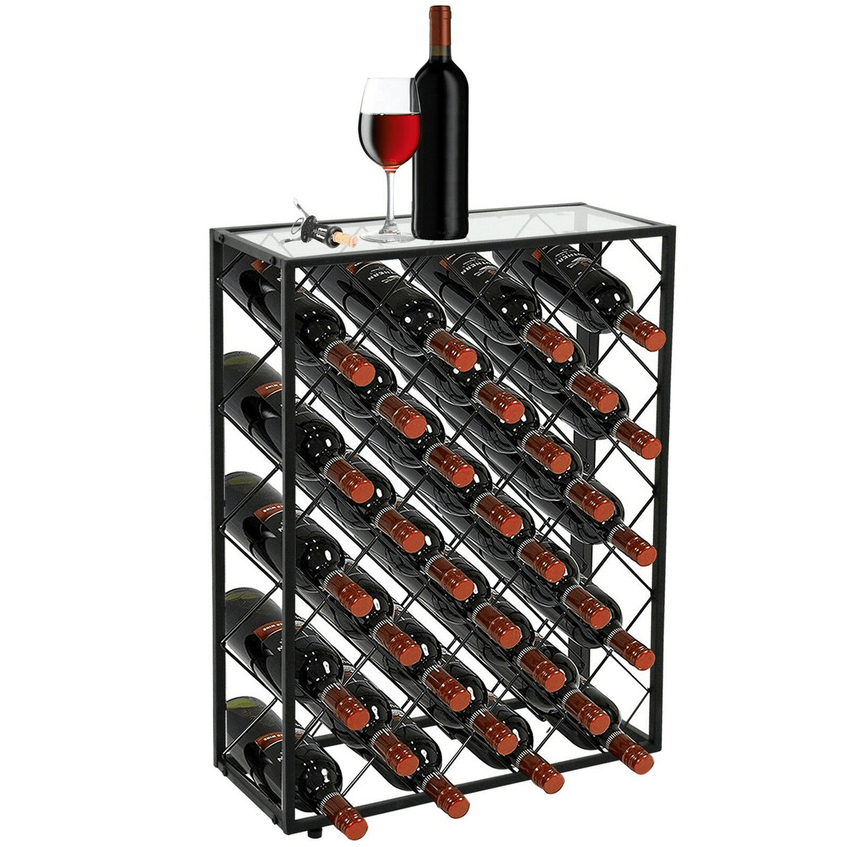 Acrylic Iron Wire Display Rack Indoor Bottle Storage Rack 74 * 10 * 56/46 * 10 * 72