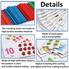 Digital Matching Box 3-6 Years Old Children Math Enlightenment Counting Stick Learning Early Learning Indoor Toys