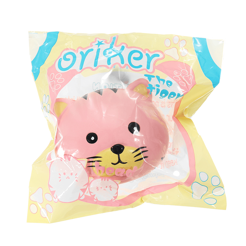 Oriker Squishy Tiger Face Ball Bun 10Cm Soft Sweet Slow Rising Original Packaging Collection Gift