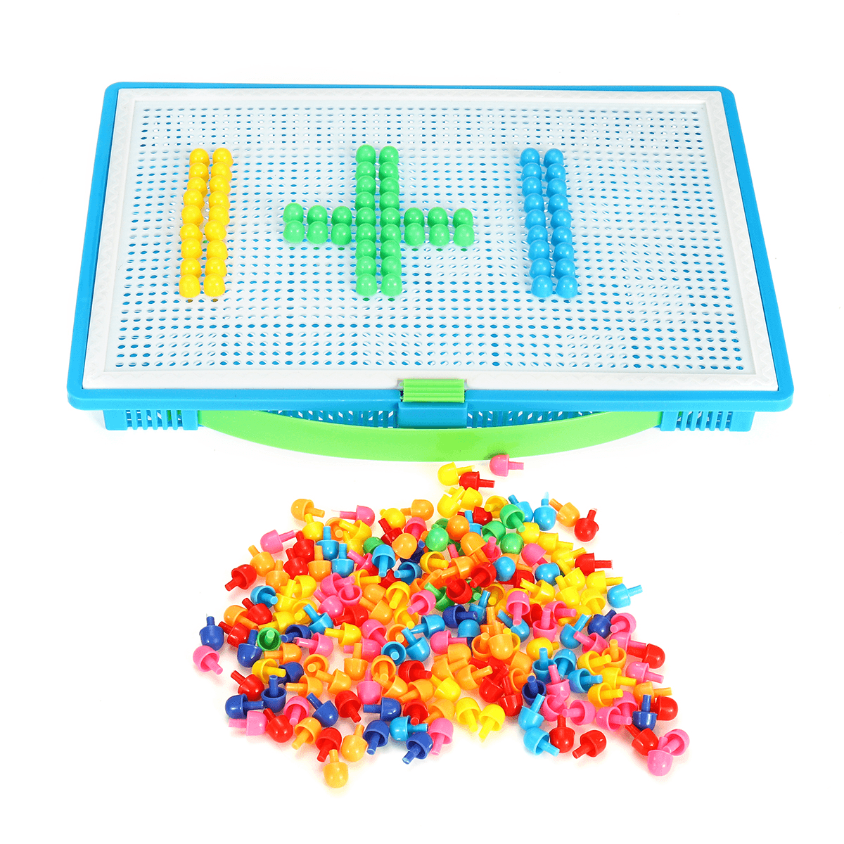 Kids Pegs Board DIY 296 Toys Educational Children Puzzle Learning Creative Gift