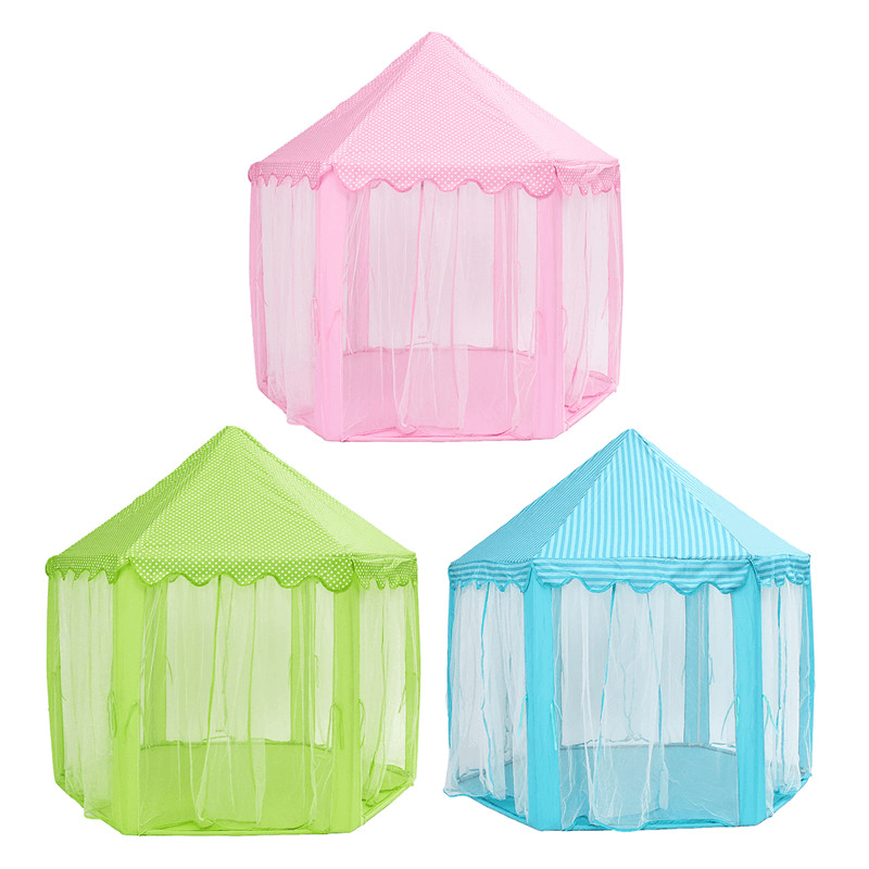 Portable Princess Castle Play Tent Activity Fairy House Fun Play House Toy 55.1X55.1X53.1 Inch