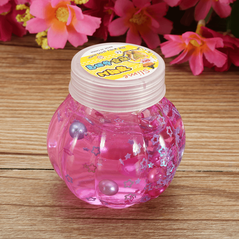 Pumpkin Bottle Slime Random Color Crystal Pearl Ball Slime Simulated Mud Gift Toy Stress Reliever